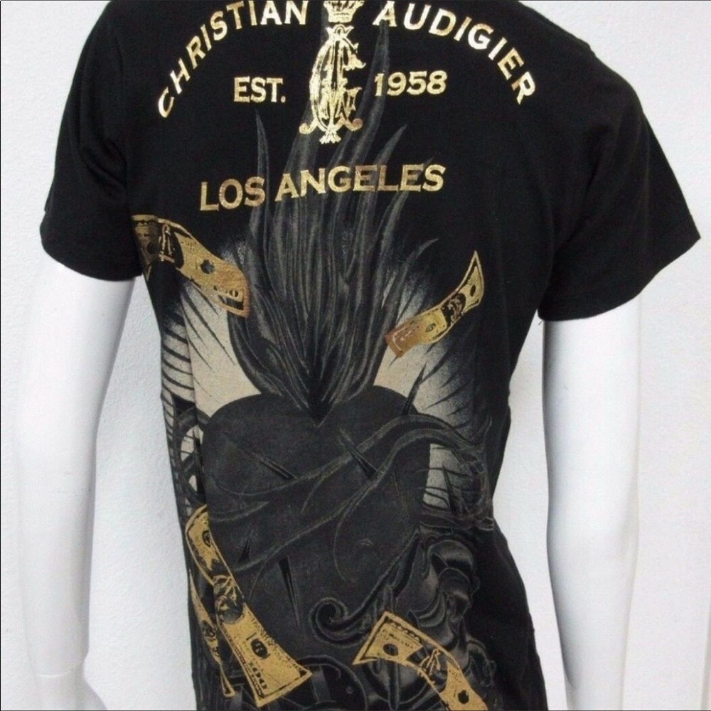 Last One!!! ED HARDY Bling Heart Breaker Tee - Picture 2 of 3